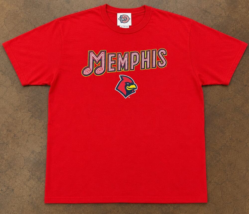 Memphis Redbirds MiLB Graphic T-Shirt Men's 2XL Red Short Sleeve Baseball Tee